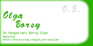 olga borsy business card